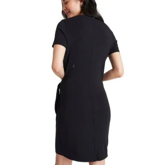 Kit And Ace Tie Brushed Dress Short Sleeve Crewneck Cashmere Blend Women's  M - Picture 3 of 16